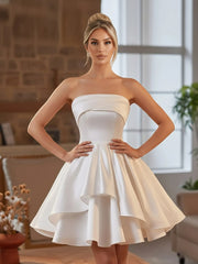 A Line/Princess Sleeveless Short-Length Homecoming Dresses