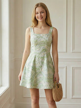 A-Line/Princess Elegant Cocktail Dresses Square Neck Jacquard Short-Length