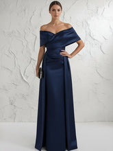A Line/Princess Off Shoulder Floor Length Elegant Evening Dresses