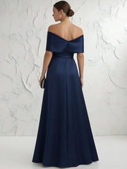 A Line/Princess Off Shoulder Floor Length Elegant Evening Dresses
