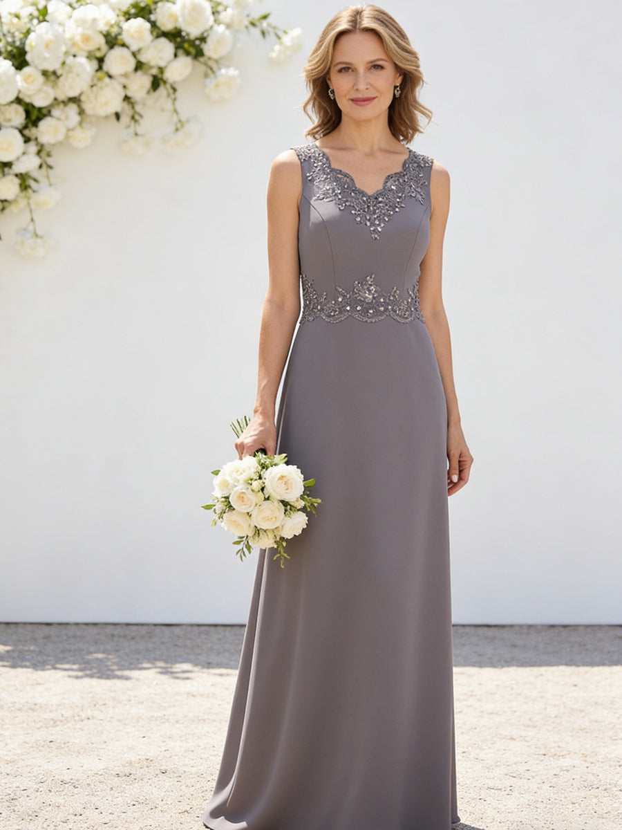 A-Line/Princess 2 Piece Floor-Length Formal Mother of the Bride Dresses with Jacket