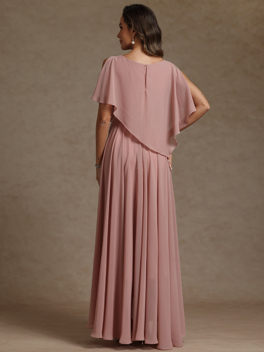A-Line/Princess Asymmetrical Ankle-Length Mother of the Bride Dresses with Pockets