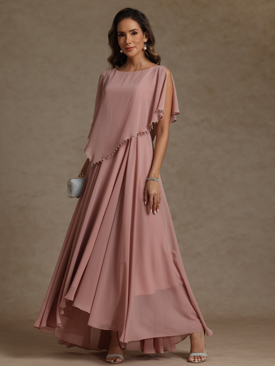 A-Line/Princess Asymmetrical Ankle-Length Mother of the Bride Dresses with Pockets