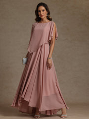 A-Line/Princess Asymmetrical Ankle-Length Mother of the Bride Dresses with Pockets