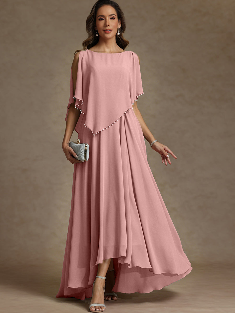 A-Line/Princess Asymmetrical Ankle-Length Mother of the Bride Dresses with Pockets