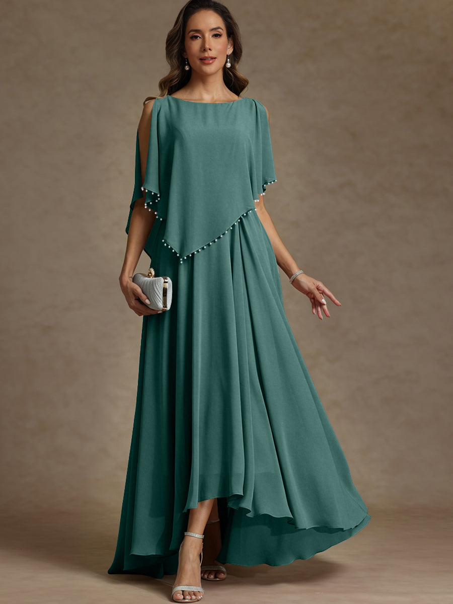 A-Line/Princess Asymmetrical Ankle-Length Mother of the Bride Dresses with Pockets
