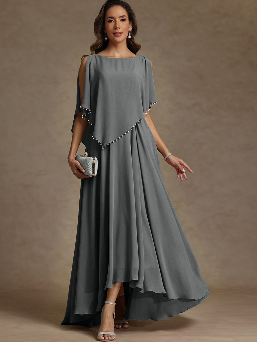 A-Line/Princess Asymmetrical Ankle-Length Mother of the Bride Dresses with Pockets