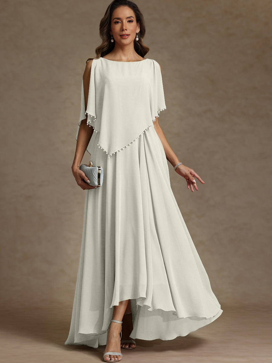 A-Line/Princess Asymmetrical Ankle-Length Mother of the Bride Dresses with Pockets