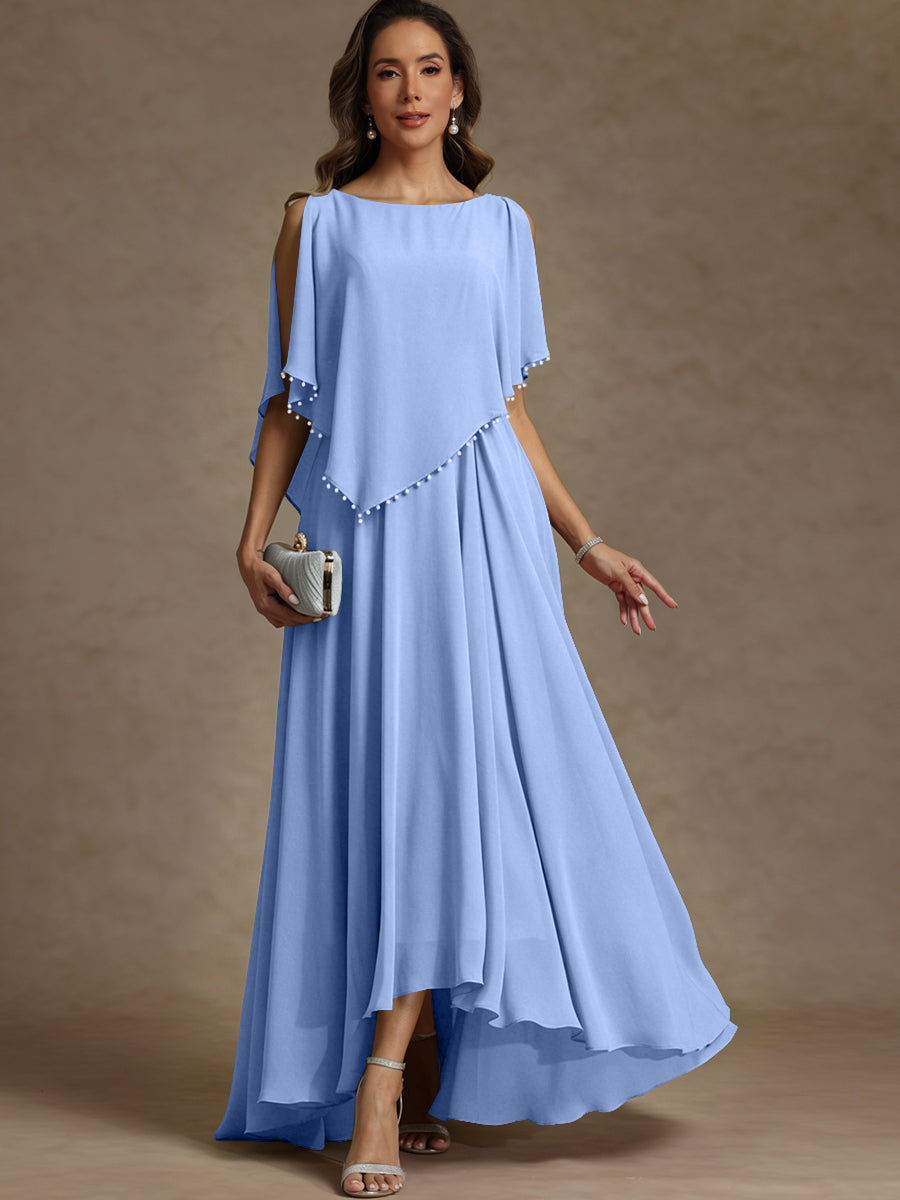 A-Line/Princess Asymmetrical Ankle-Length Mother of the Bride Dresses with Pockets