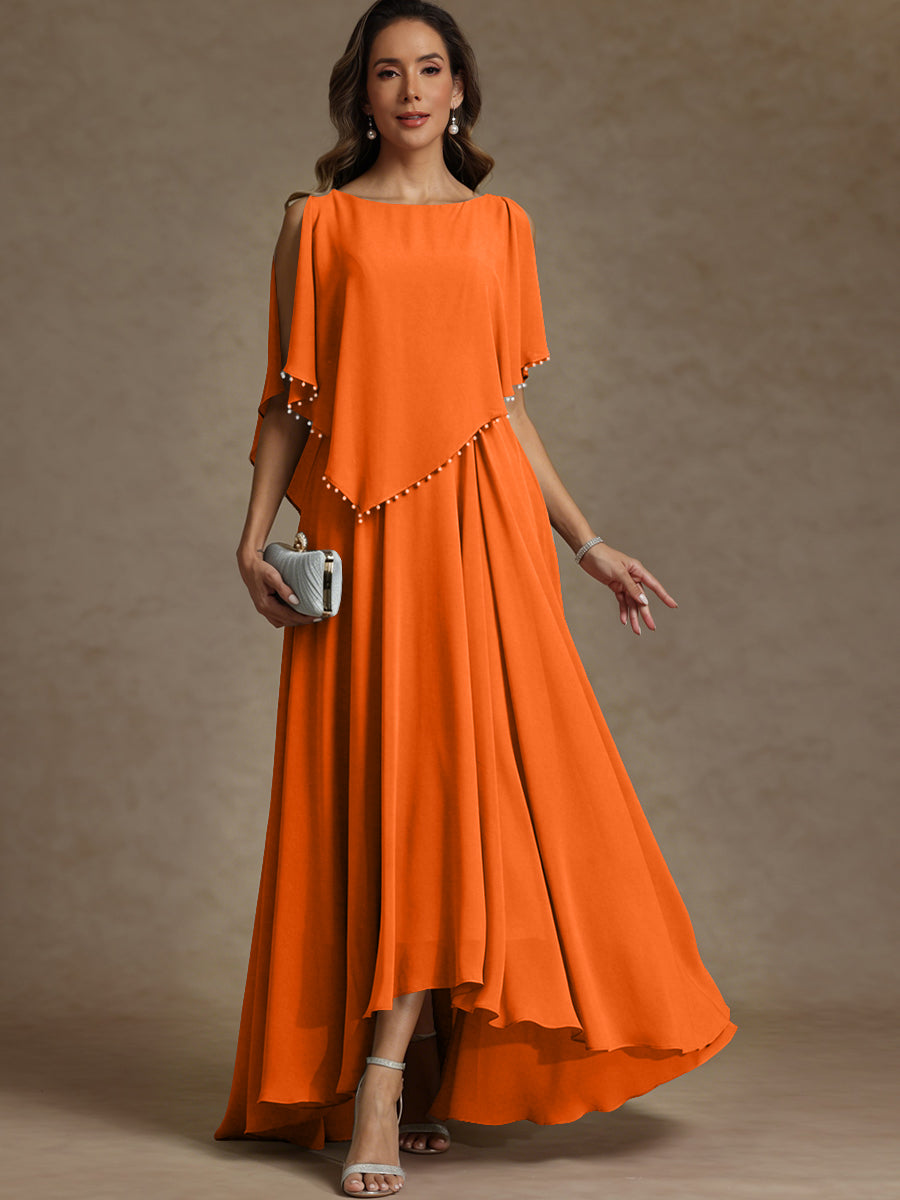 A-Line/Princess Asymmetrical Ankle-Length Mother of the Bride Dresses with Pockets