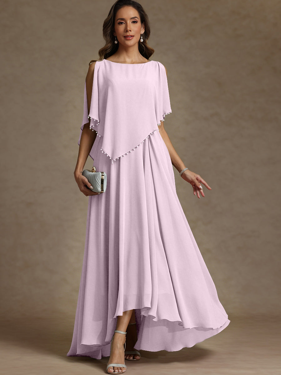 A-Line/Princess Asymmetrical Ankle-Length Mother of the Bride Dresses with Pockets