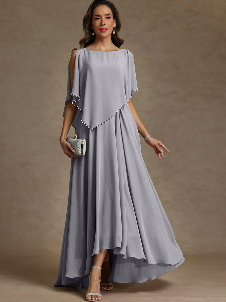 A-Line/Princess Asymmetrical Ankle-Length Mother of the Bride Dresses with Pockets