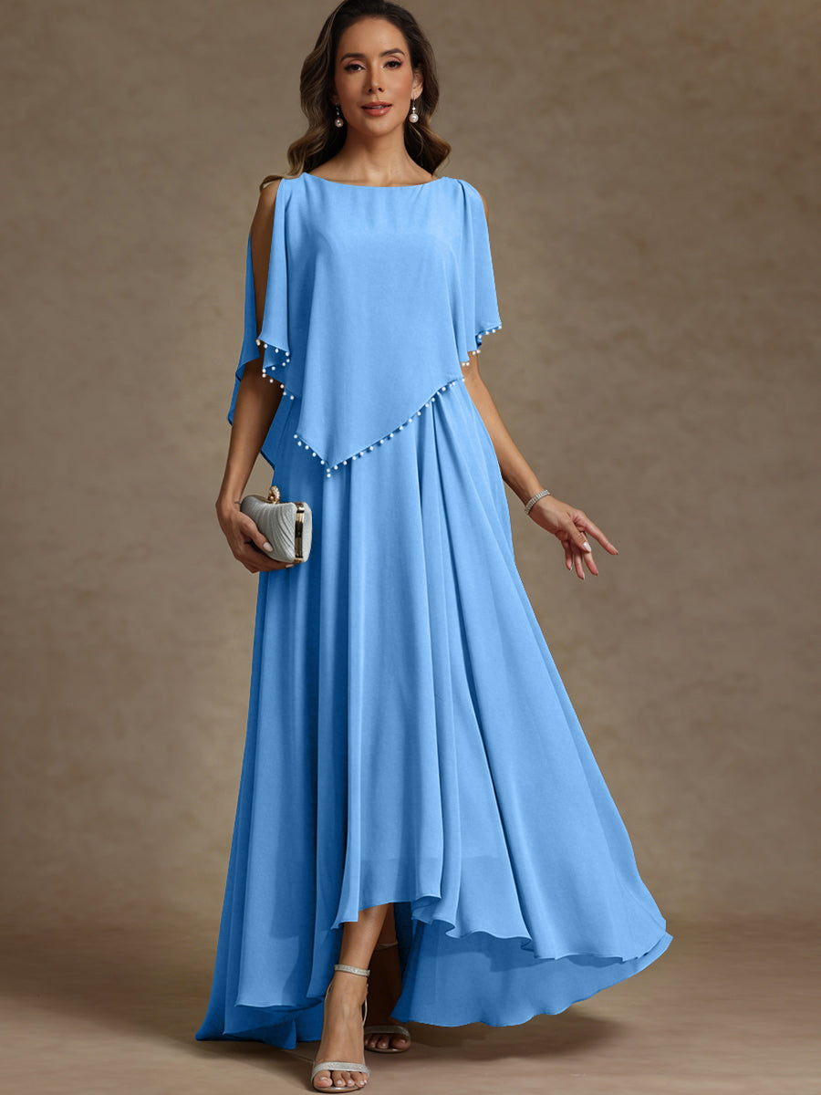 A-Line/Princess Asymmetrical Ankle-Length Mother of the Bride Dresses with Pockets
