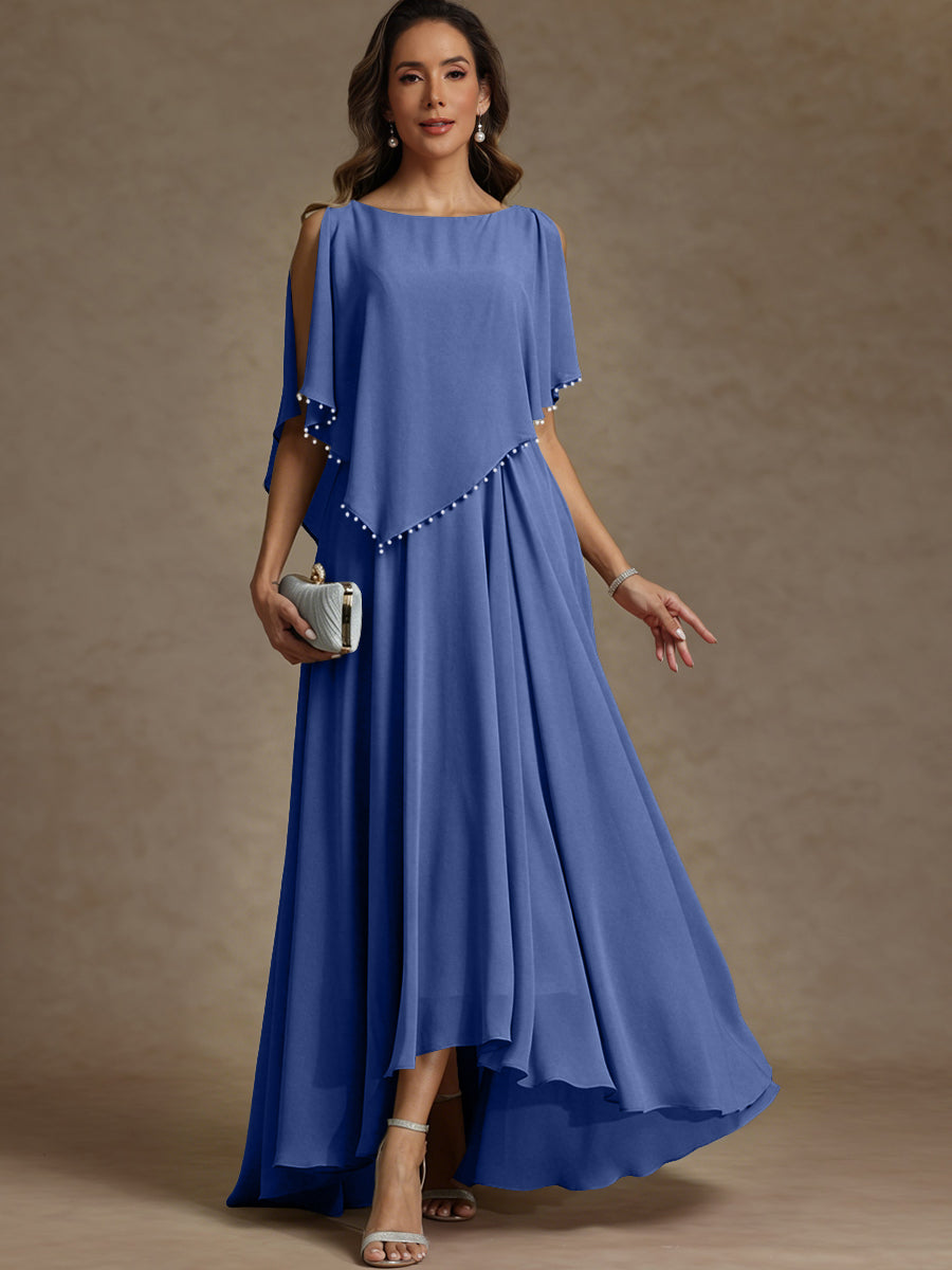 A-Line/Princess Asymmetrical Ankle-Length Mother of the Bride Dresses with Pockets