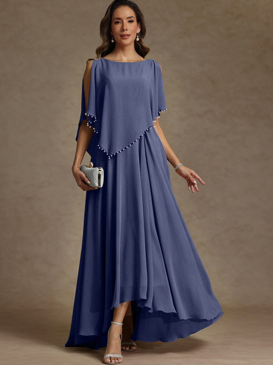 A-Line/Princess Asymmetrical Ankle-Length Mother of the Bride Dresses with Pockets