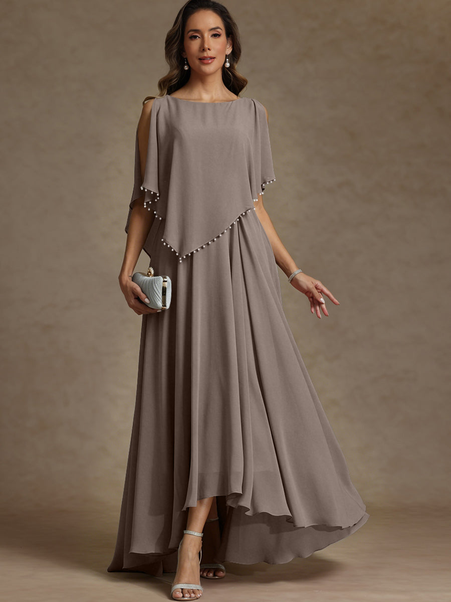 A-Line/Princess Asymmetrical Ankle-Length Mother of the Bride Dresses with Pockets