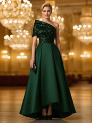 A-Line/Princess One-Shoulder Long Mixed Elegant Mother of the Bride Dresses