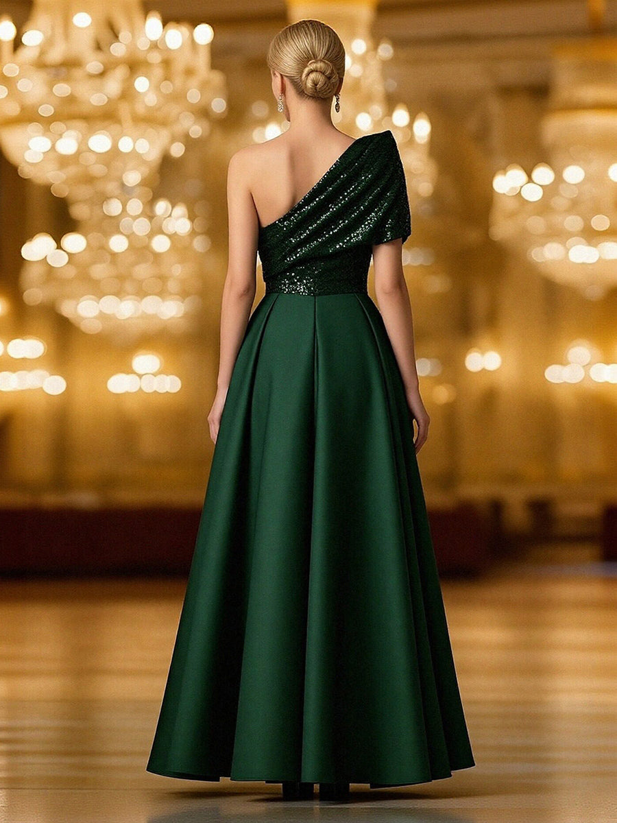 A-Line/Princess One-Shoulder Long Mixed Elegant Mother of the Bride Dresses