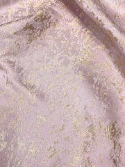 A-Line Metallic Jacquard Mother of the Bride & Groom Dresses Floor-Length Evening Gowns with One Shoulder Bow & Pockets